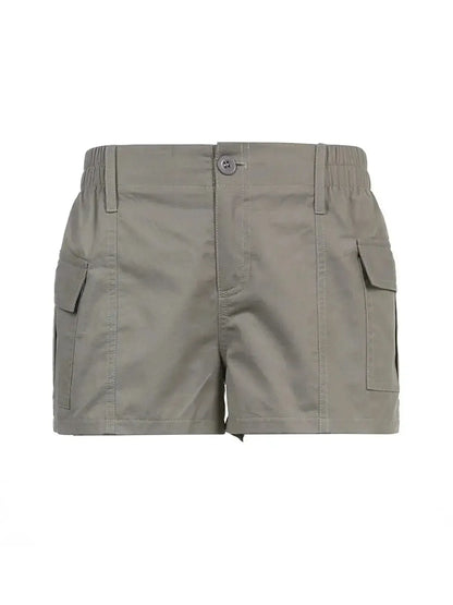 Denim vintage taille basse à poches cargo-Saylana