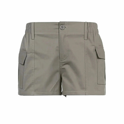 Denim vintage taille basse à poches cargo - Saylana