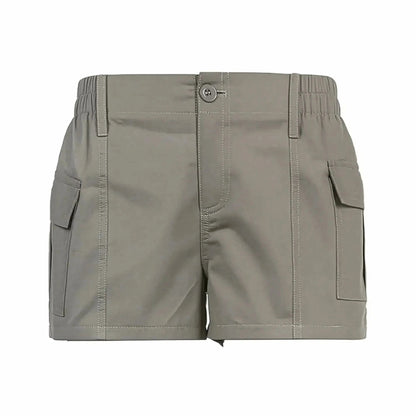 Denim vintage taille basse à poches cargo - Saylana