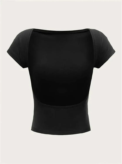 Dos nu col rond pour look Y2K adorable-Saylana