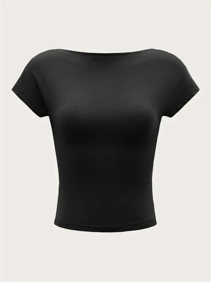 Dos nu col rond pour look Y2K adorable-Saylana