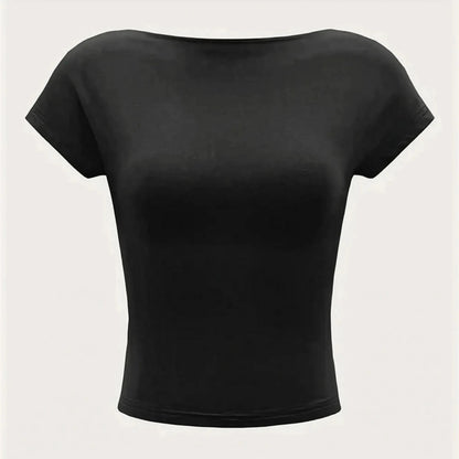 Dos nu col rond pour look Y2K adorable - Saylana