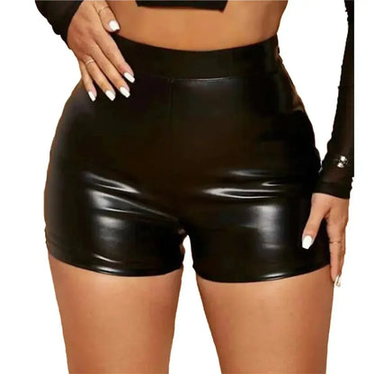 Effet cuir brillant noir pour look nightclub osé-Saylana