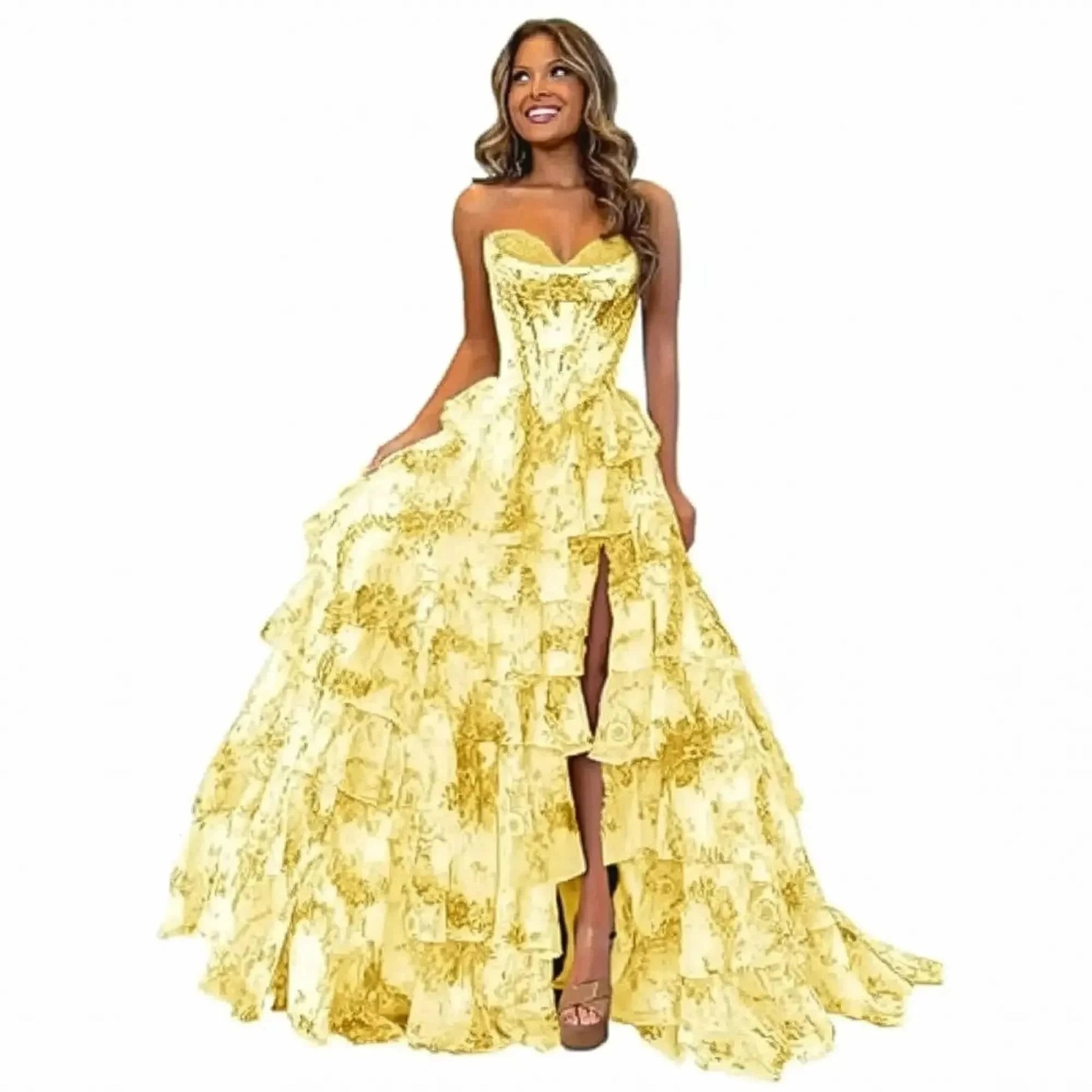 Élégante Tenue de Bal Plissée - Saylana