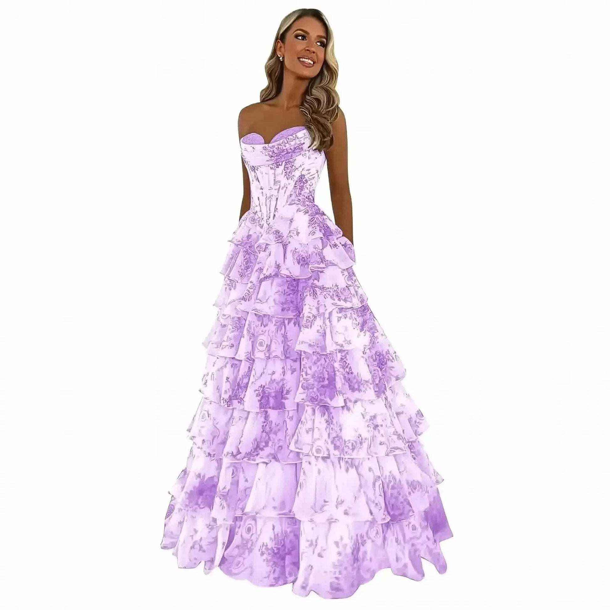 Élégante Tenue de Bal Plissée - Saylana