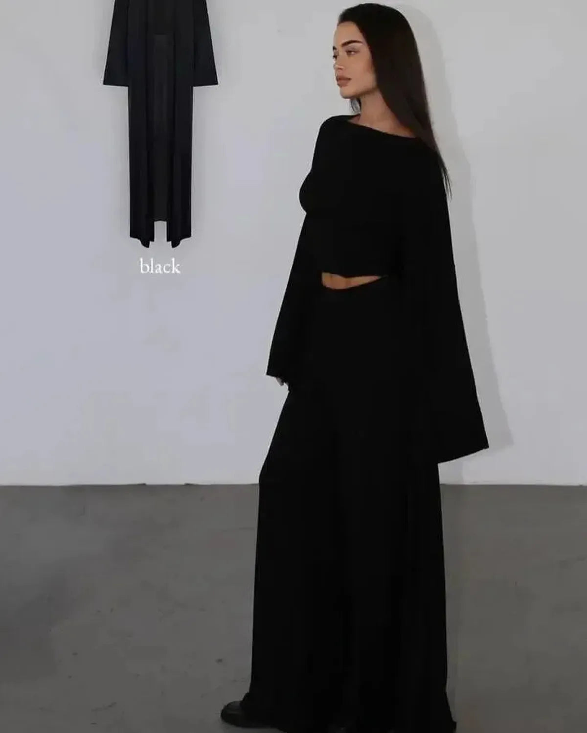 Ensemble 3 Pièces Élégant : Long Cardigan + Top + Pantalon Taille Haute-Saylana