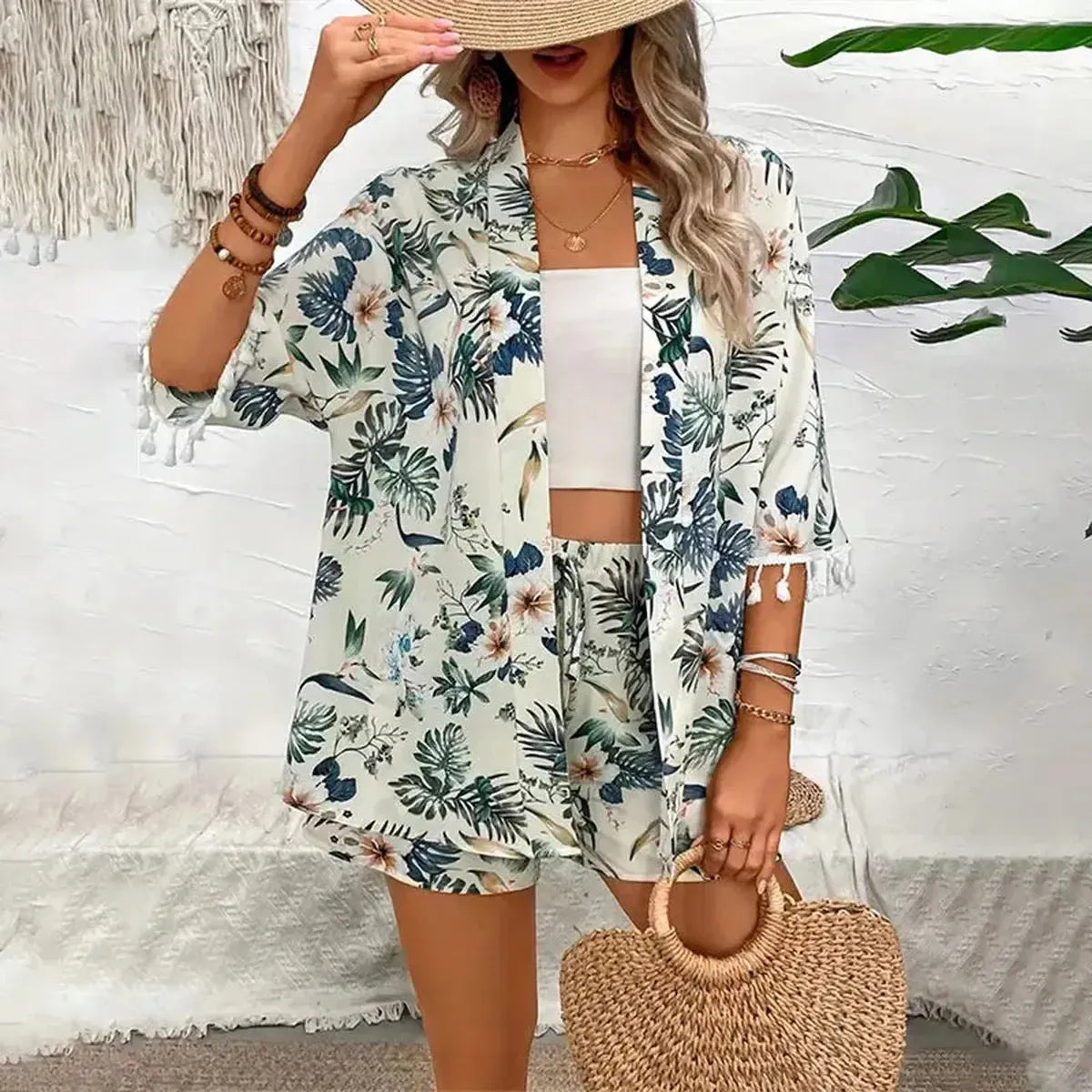 Ensemble Cardigan + Short Femme-Saylana