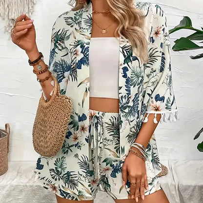 Ensemble Cardigan + Short Femme-Saylana