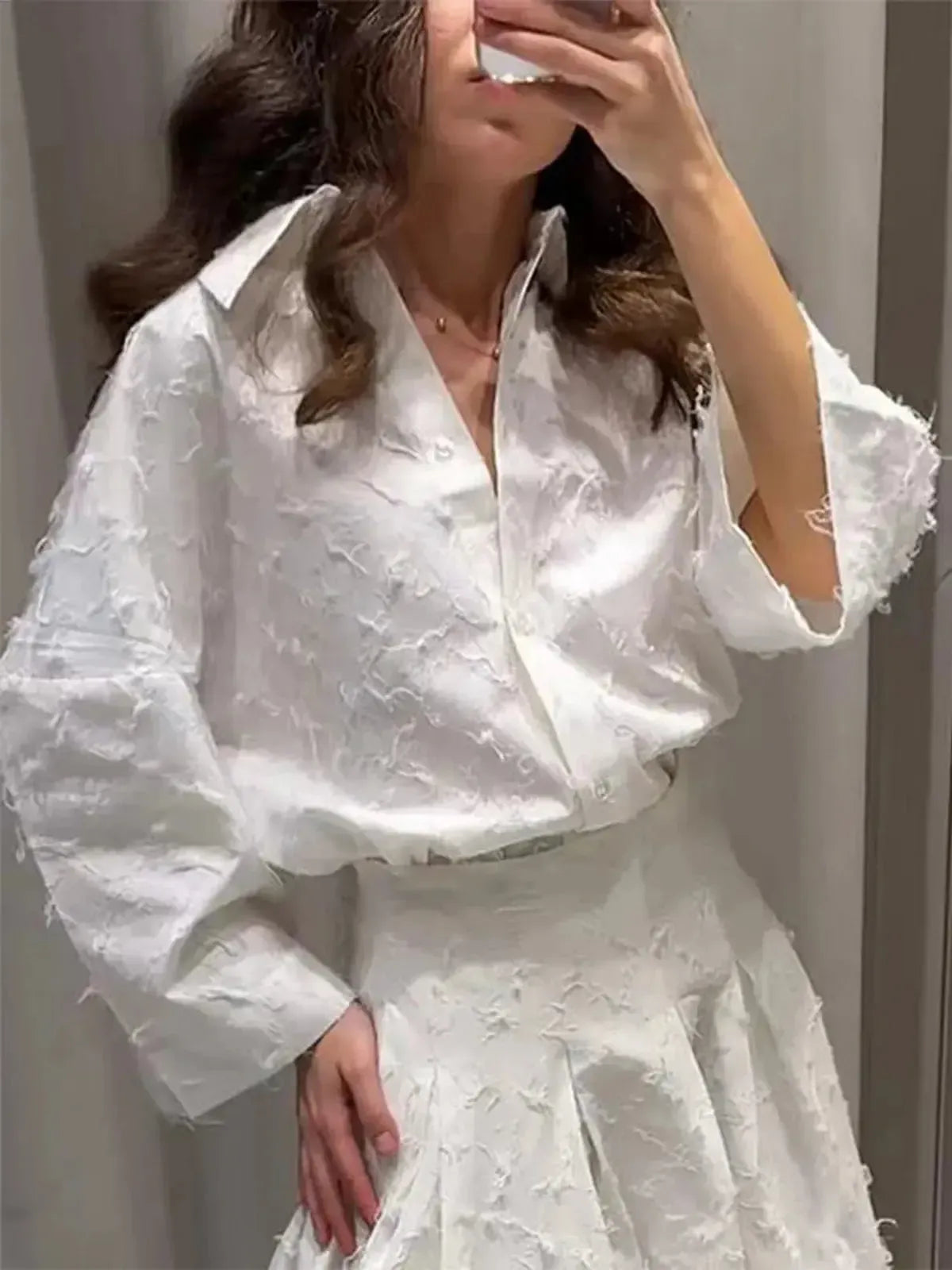Ensemble Chemise & Jupe Plissée-Saylana