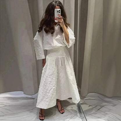 Ensemble Chemise & Jupe Plissée - Saylana