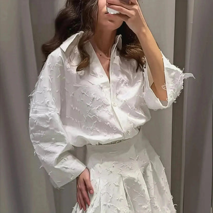 Ensemble Chemise & Jupe Plissée - Saylana