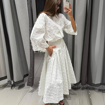 Ensemble Chemise & Jupe Plissée - Saylana