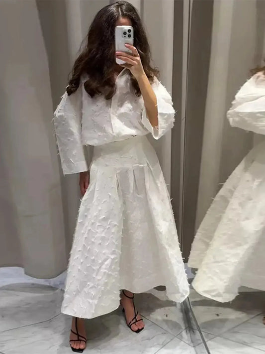 Ensemble Chemise & Jupe Plissée-Saylana