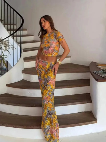 Ensemble Chic Top + Jupe Longue-Saylana