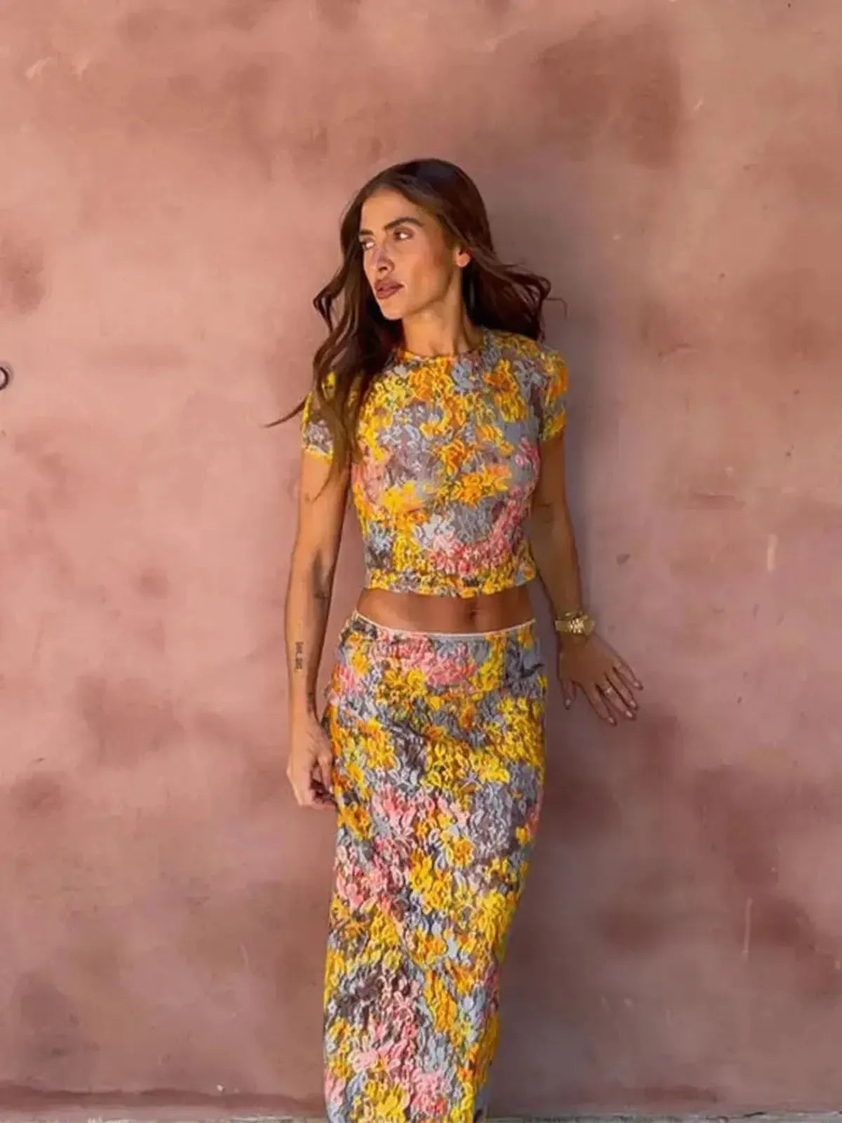 Ensemble Chic Top + Jupe Longue-Saylana