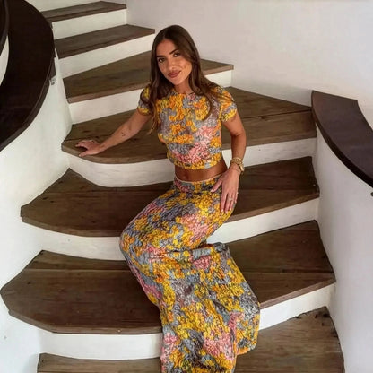 Ensemble Chic Top Jupe Longue Uni - Saylana