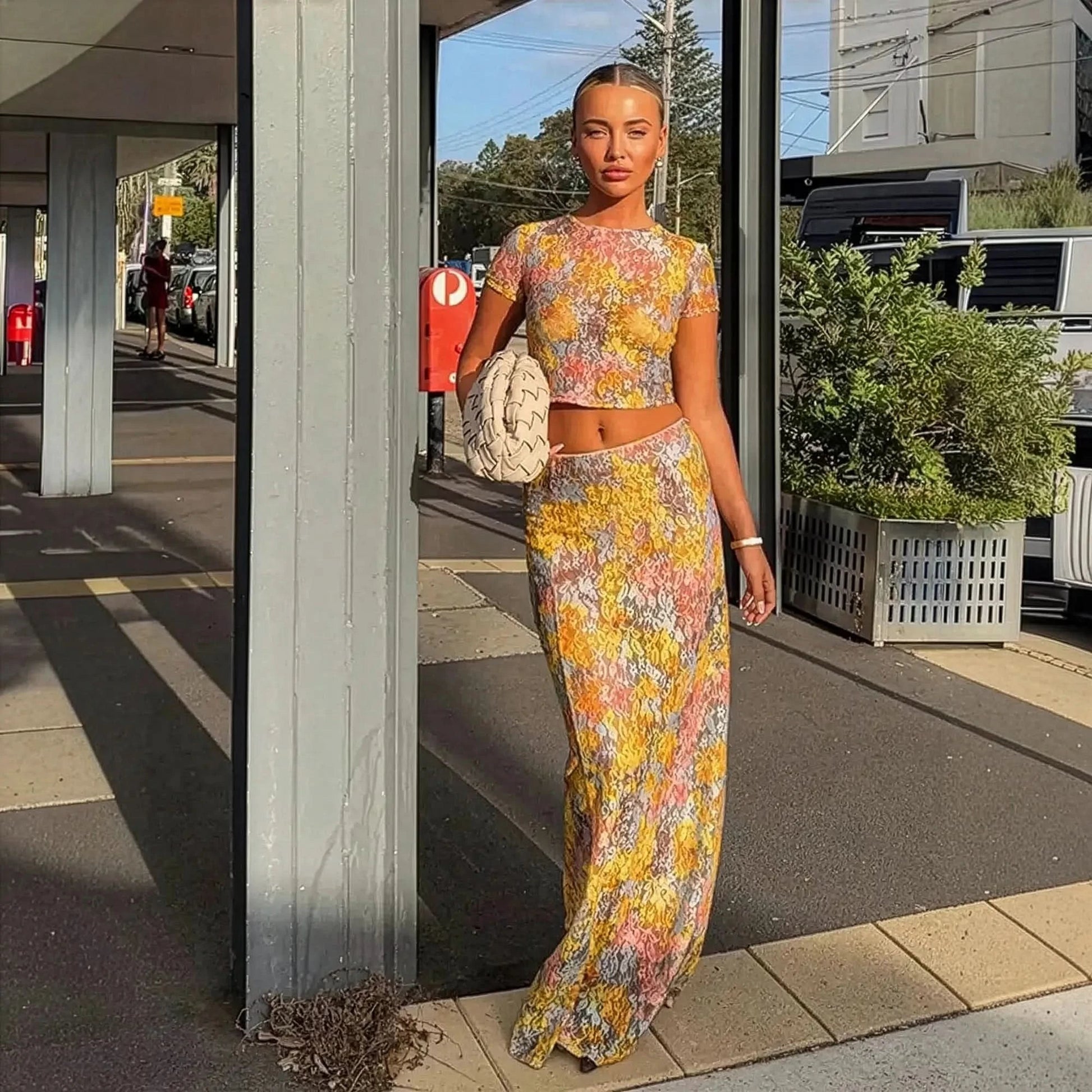 Ensemble Chic Top Jupe Longue Uni - Saylana