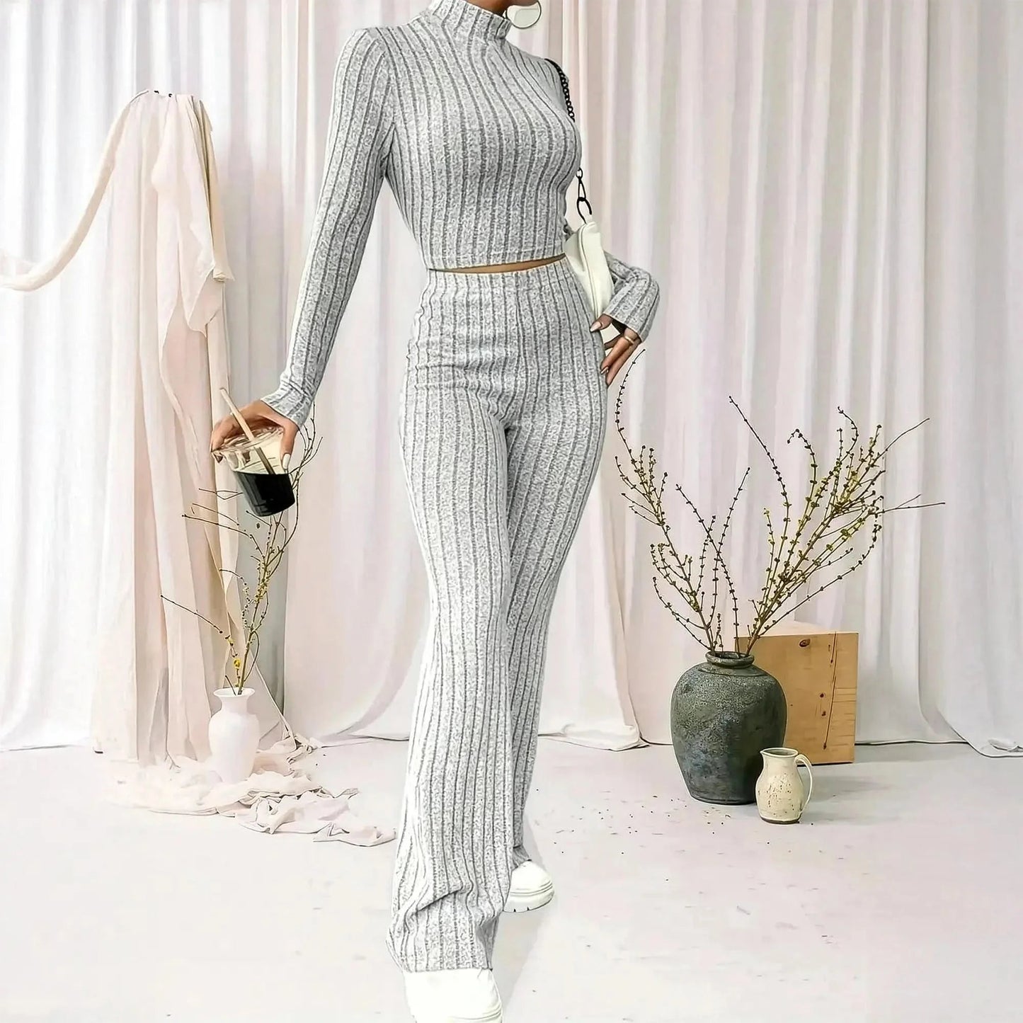 Ensemble Col Roulé Uni Automne - Hiver - Saylana