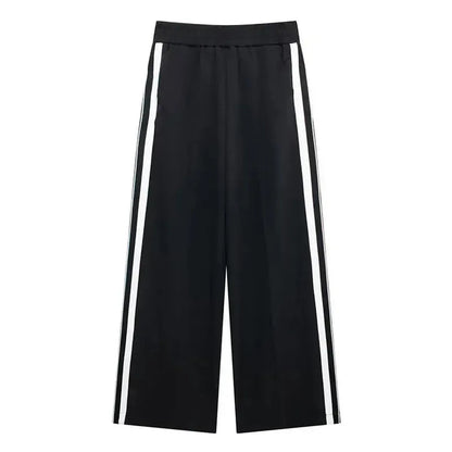 Ensemble Court Noir : Veste + Pantalon Patchwork-Saylana