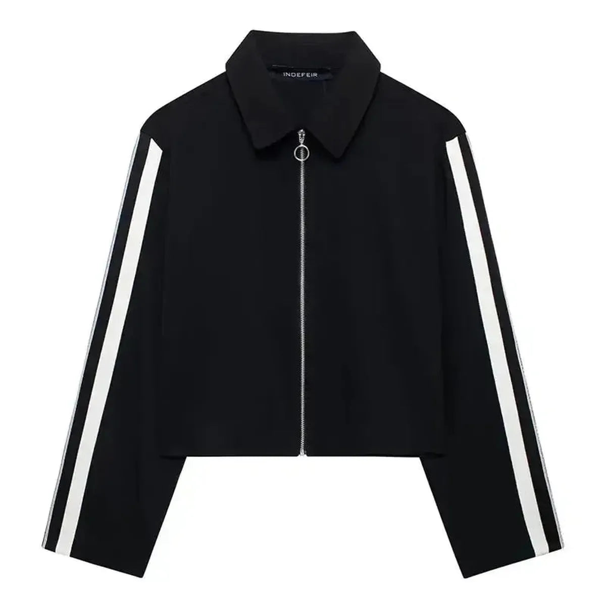Ensemble Court Noir : Veste + Pantalon Patchwork-Saylana