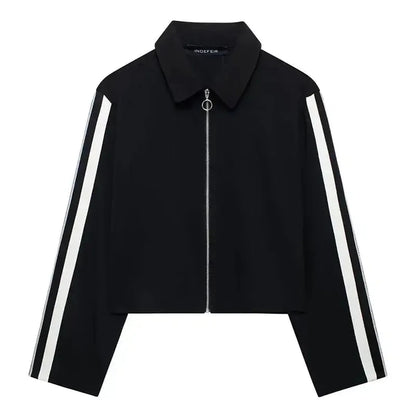 Ensemble Court Noir : Veste + Pantalon Patchwork-Saylana