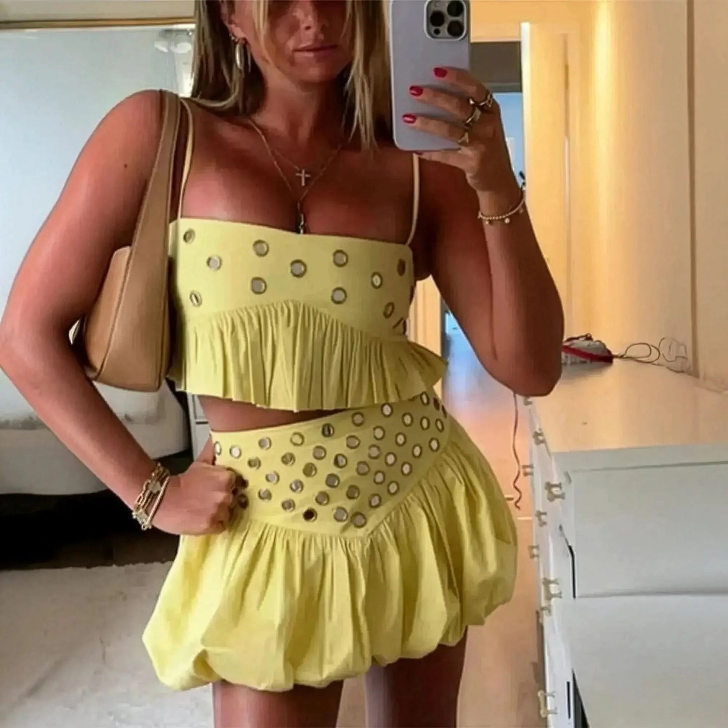 Ensemble Crop Top & Jupe Plissée - Saylana