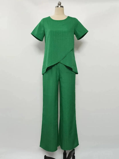 Ensemble Décontracté Haut Fendu + Pantalon-Saylana