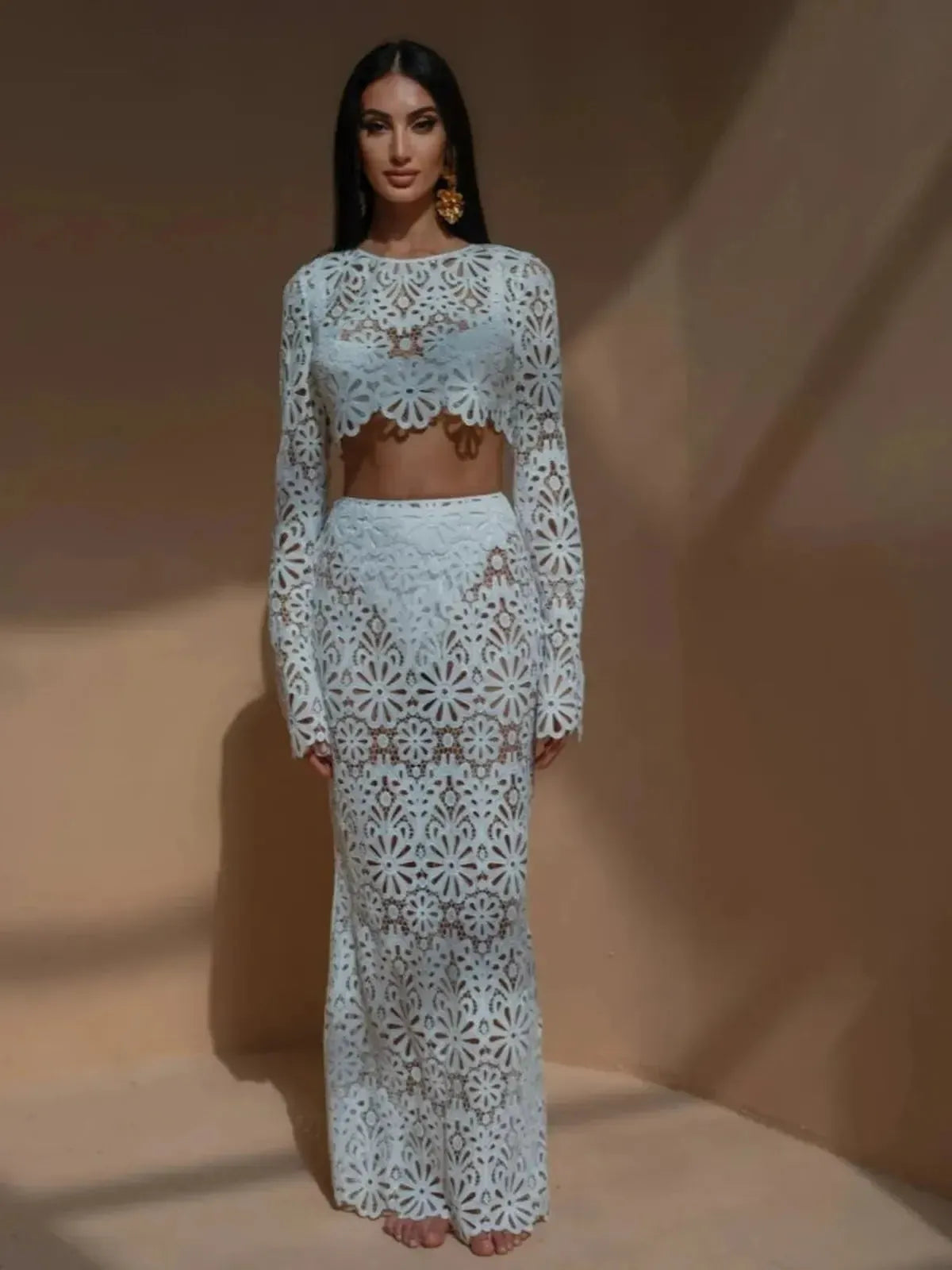 Ensemble Élégant Crop + Jupe Longue-Saylana