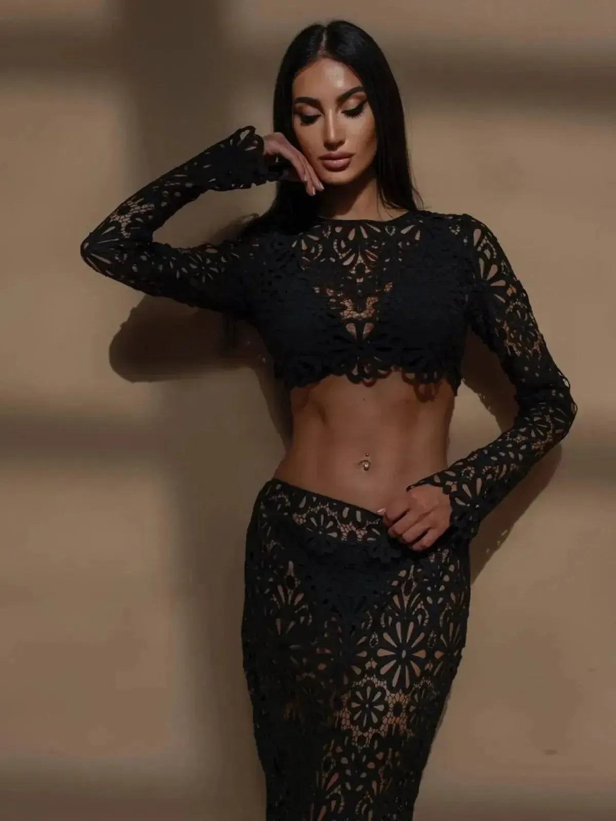 Ensemble Élégant Crop + Jupe Longue-Saylana