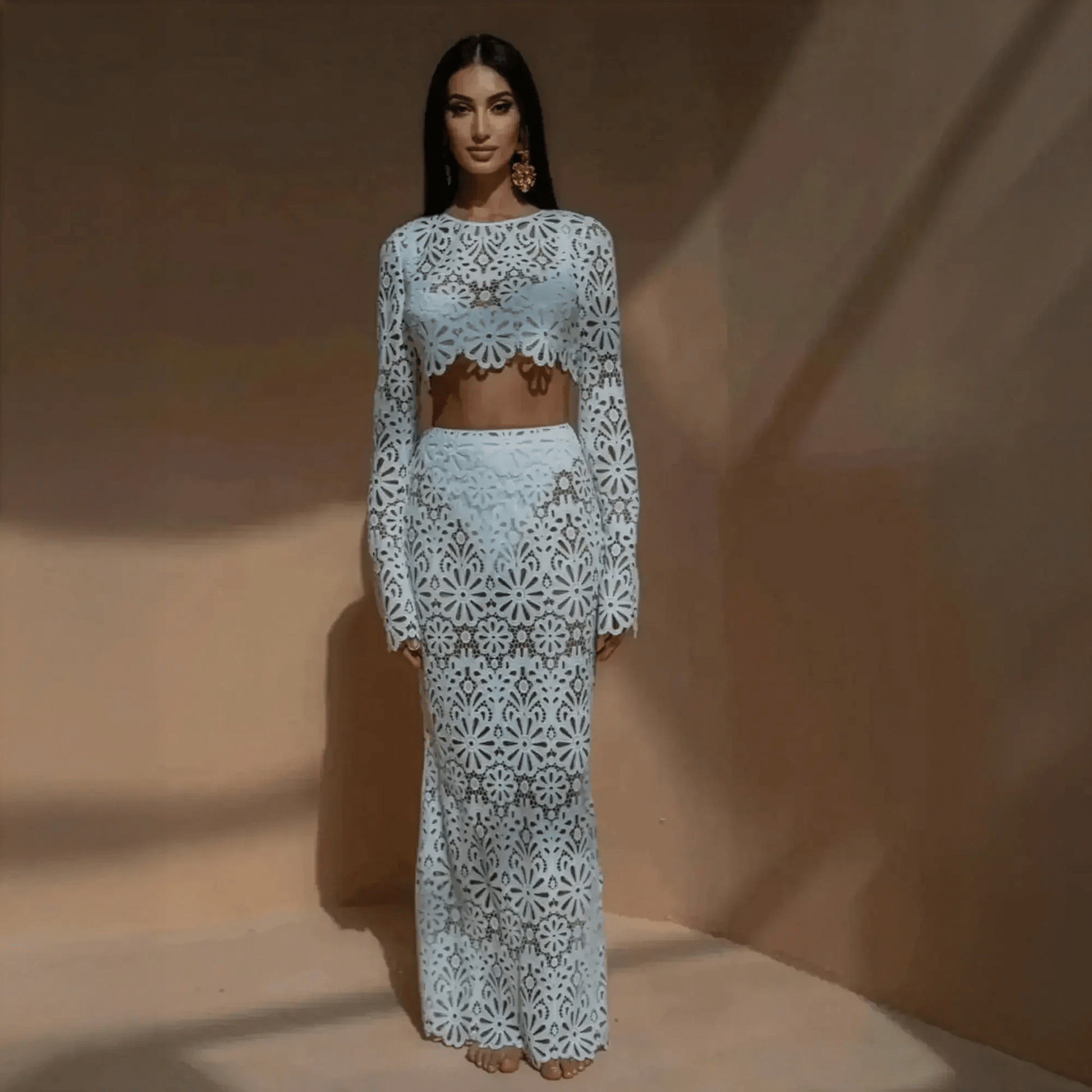 Ensemble Élégant Crop + Jupe Longue - Saylana