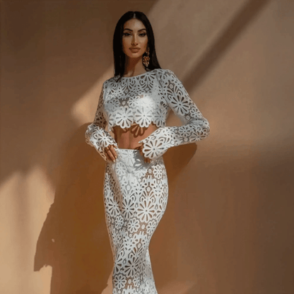 Ensemble Élégant Crop + Jupe Longue - Saylana