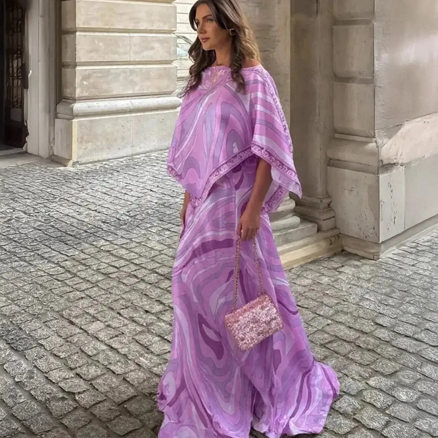 Ensemble Élégant Haut Kimono + Jupe Saylana