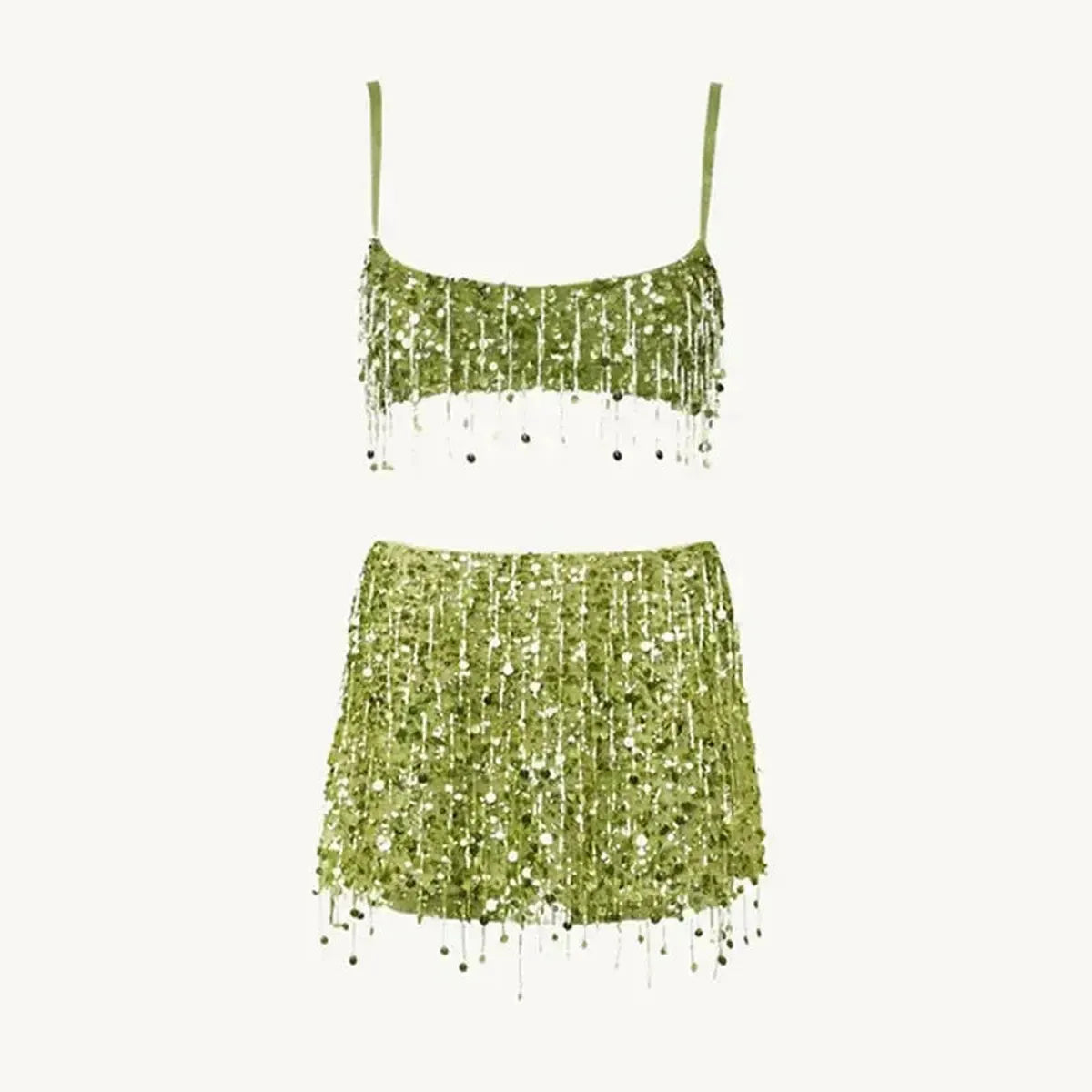 Ensemble Jupe à Franges Pailleté-Saylana