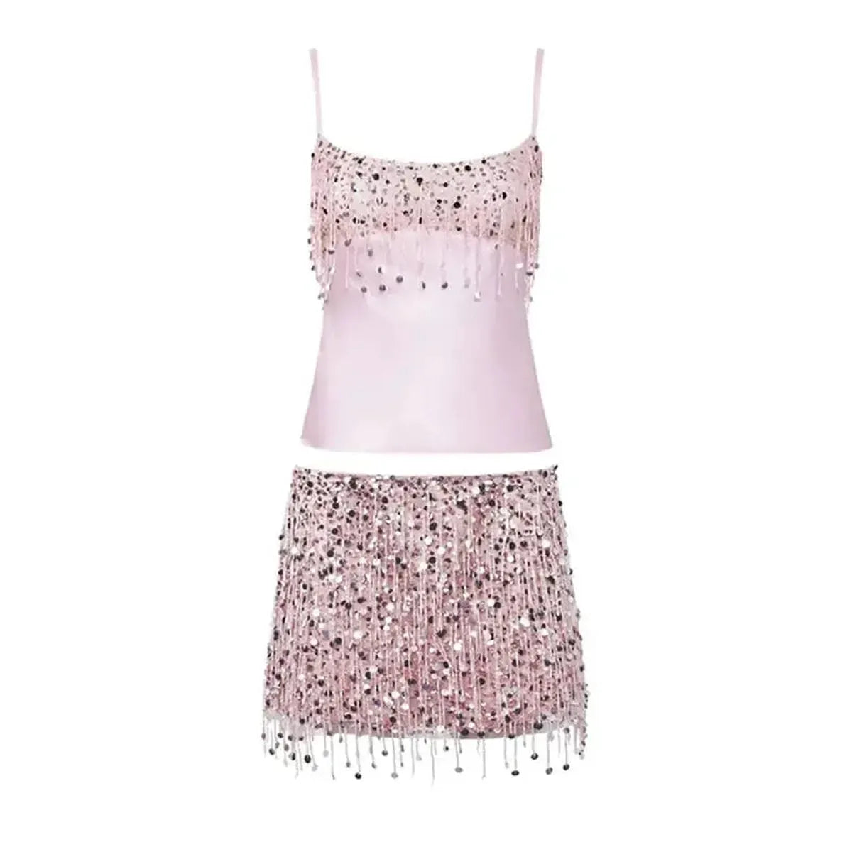 Ensemble Jupe à Franges Pailleté-Saylana