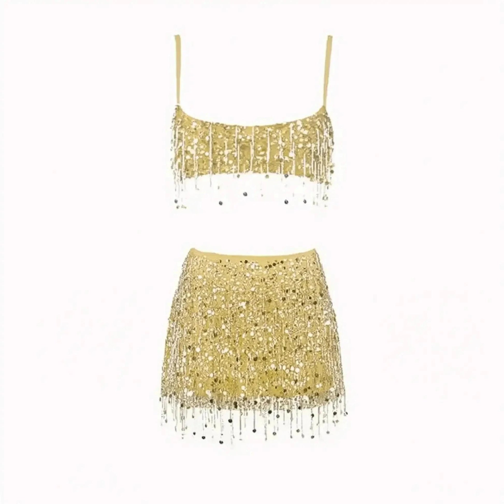 Ensemble Jupe à Franges Pailleté - Saylana