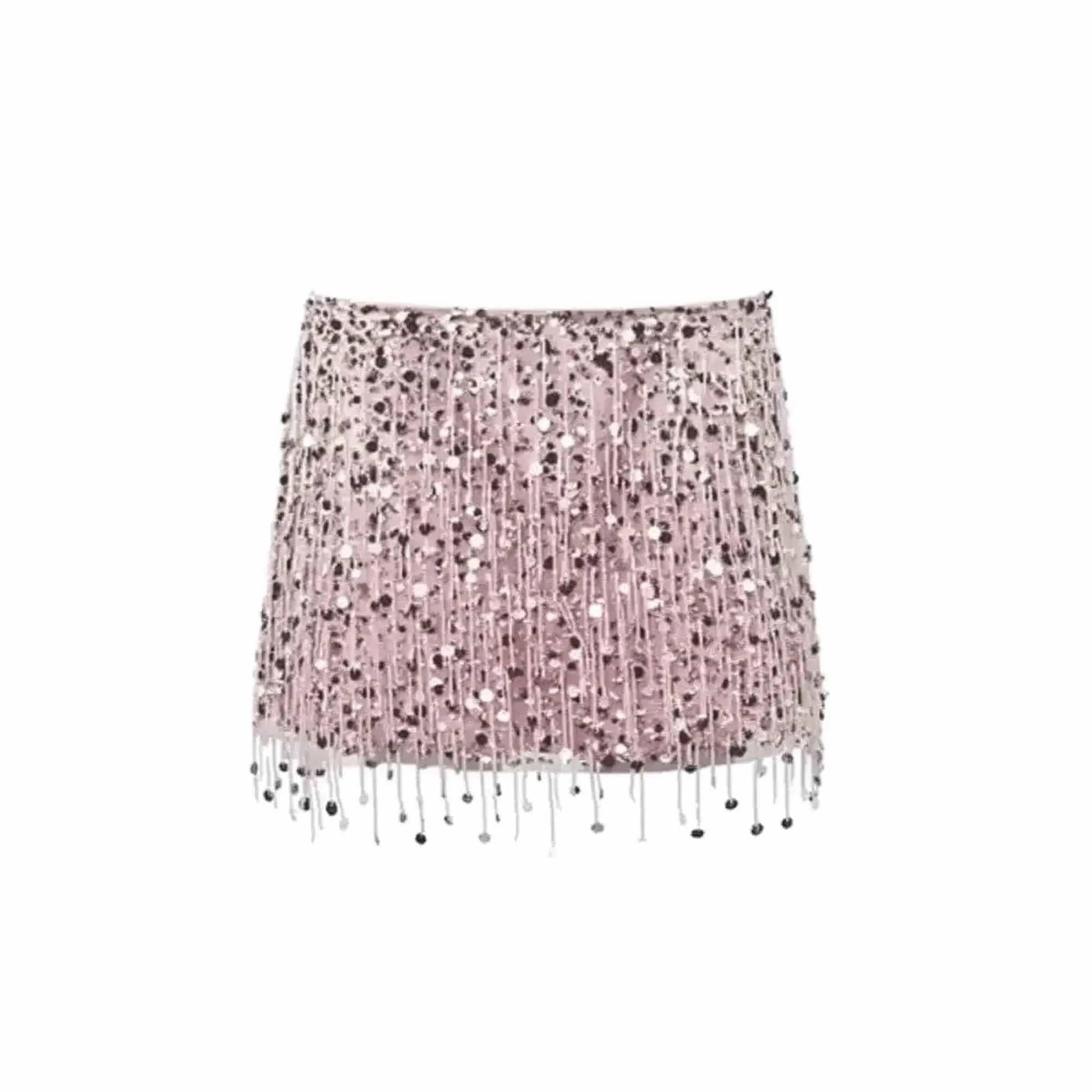 Ensemble Jupe à Franges Pailleté - Saylana