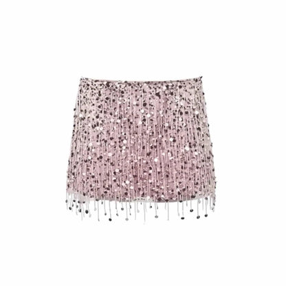 Ensemble Jupe à Franges Pailleté - Saylana