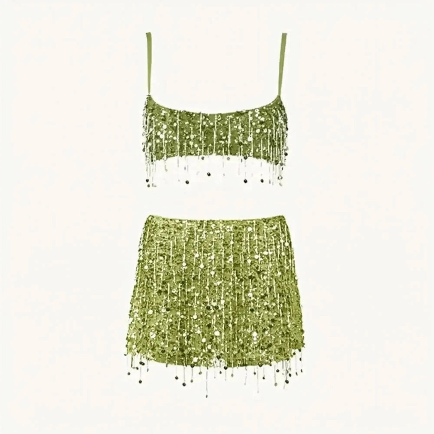 Ensemble Jupe à Franges Pailleté - Saylana