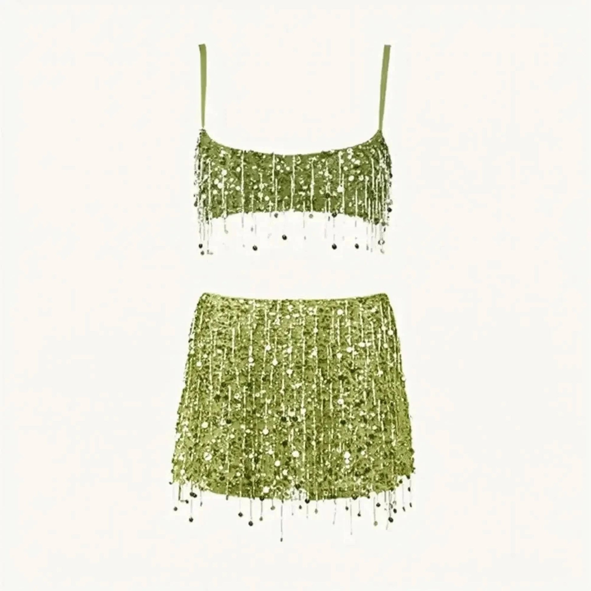 Ensemble Jupe à Franges Pailleté - Saylana