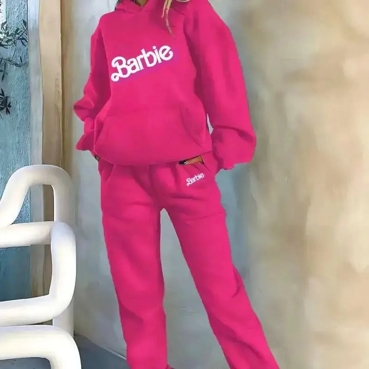 Ensemble Kawaii Hoodie Barbie + Pantalon-Saylana