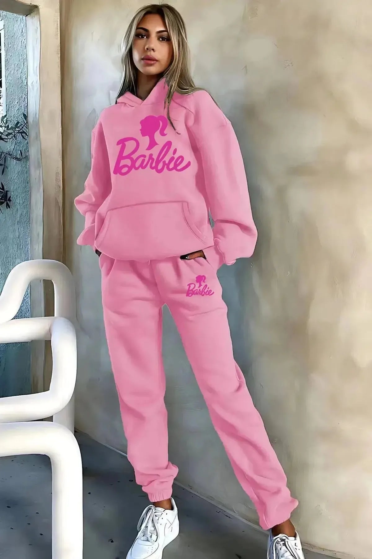 Ensemble Kawaii Hoodie Barbie + Pantalon-Saylana