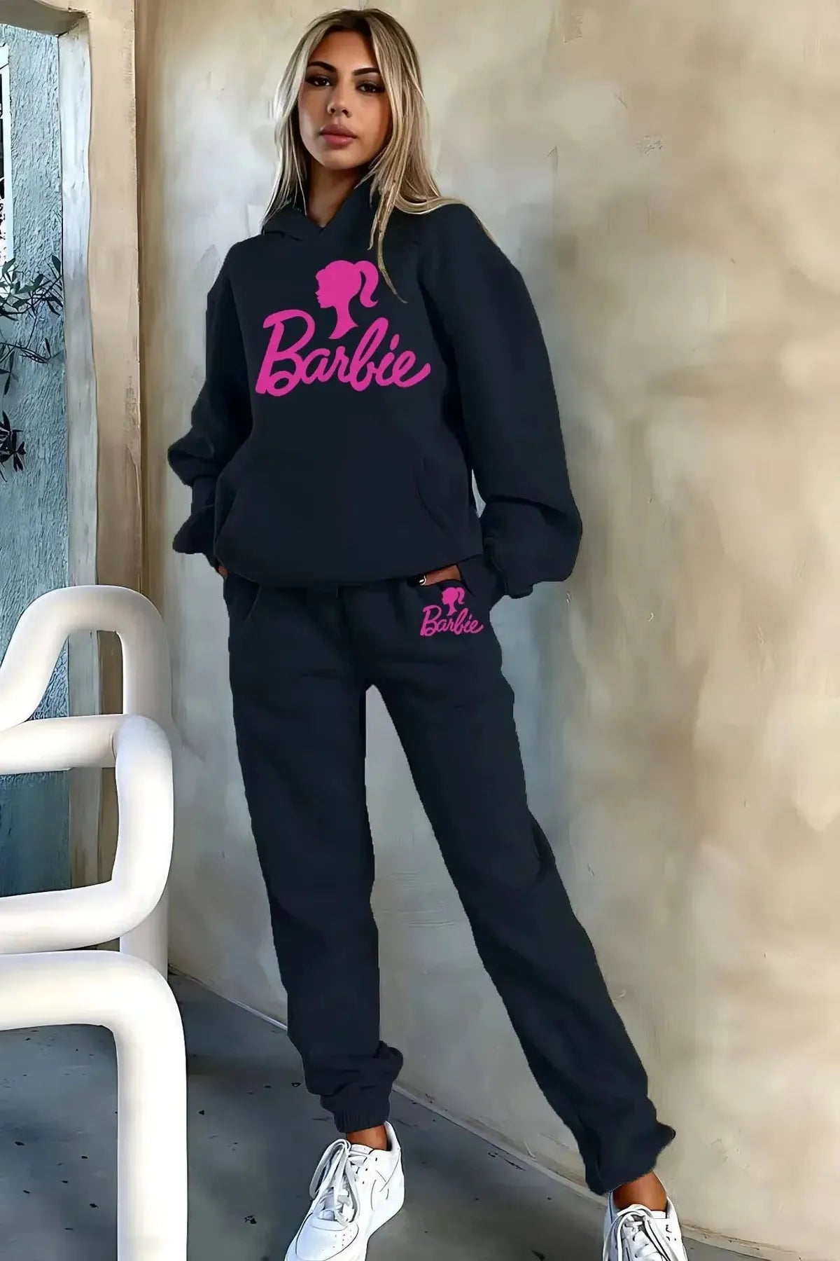 Ensemble Kawaii Hoodie Barbie + Pantalon-Saylana