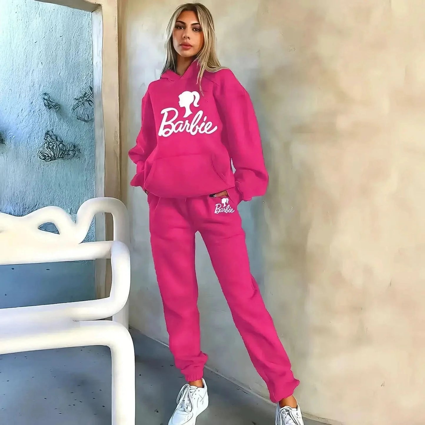 Ensemble Kawaii Hoodie Barbie + Pantalon - Saylana
