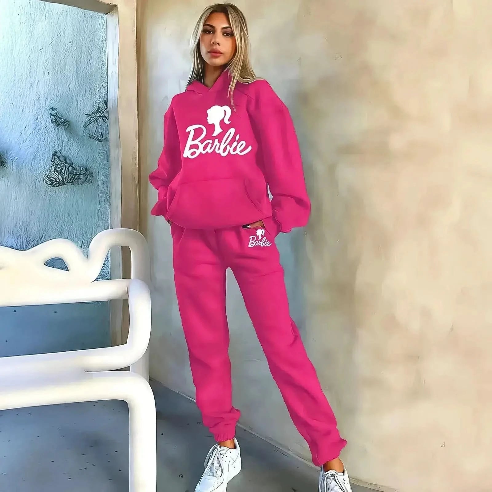 Ensemble Kawaii Hoodie Barbie + Pantalon - Saylana