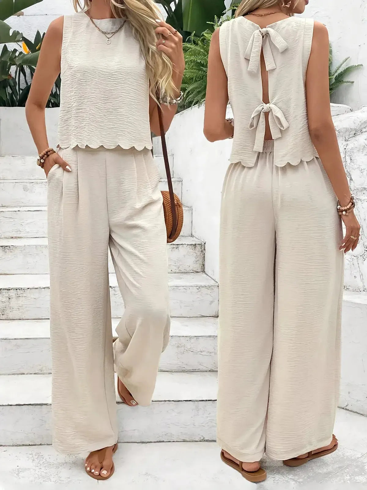 Ensemble Lin Old Money Été Chic-Saylana