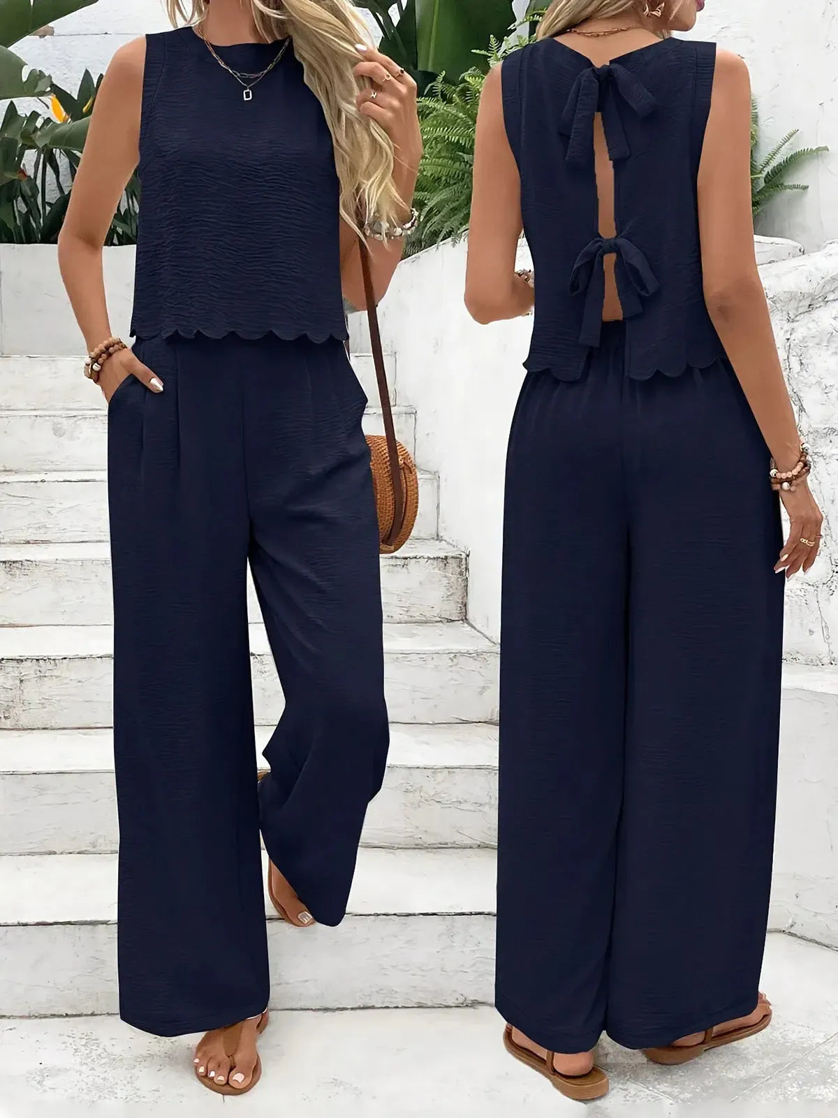 Ensemble Lin Old Money Été Chic-Saylana
