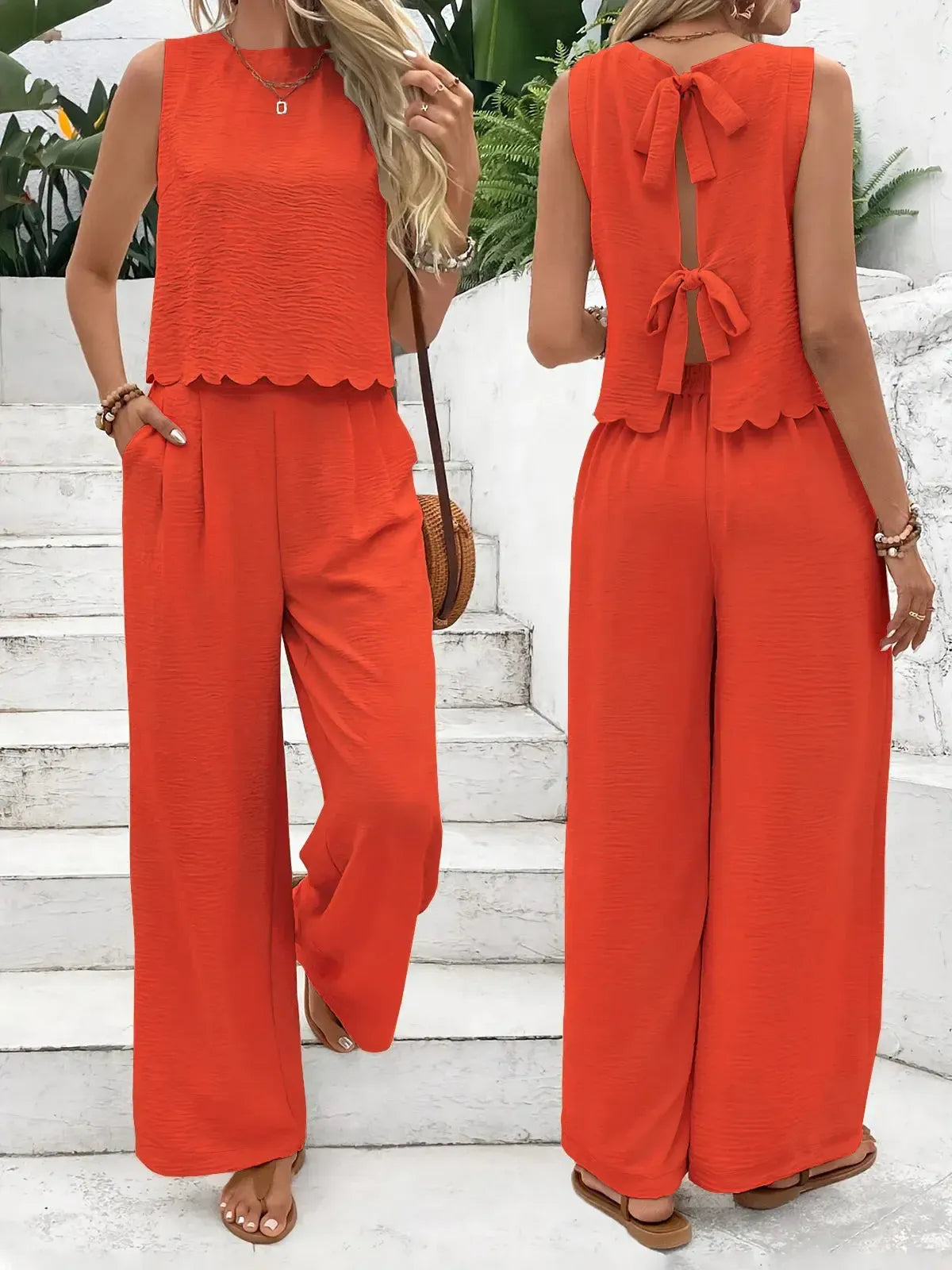 Ensemble Lin Old Money Été Chic-Saylana