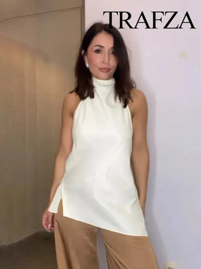 Ensemble Sans Manches Dos Nu + Pantalon-Saylana