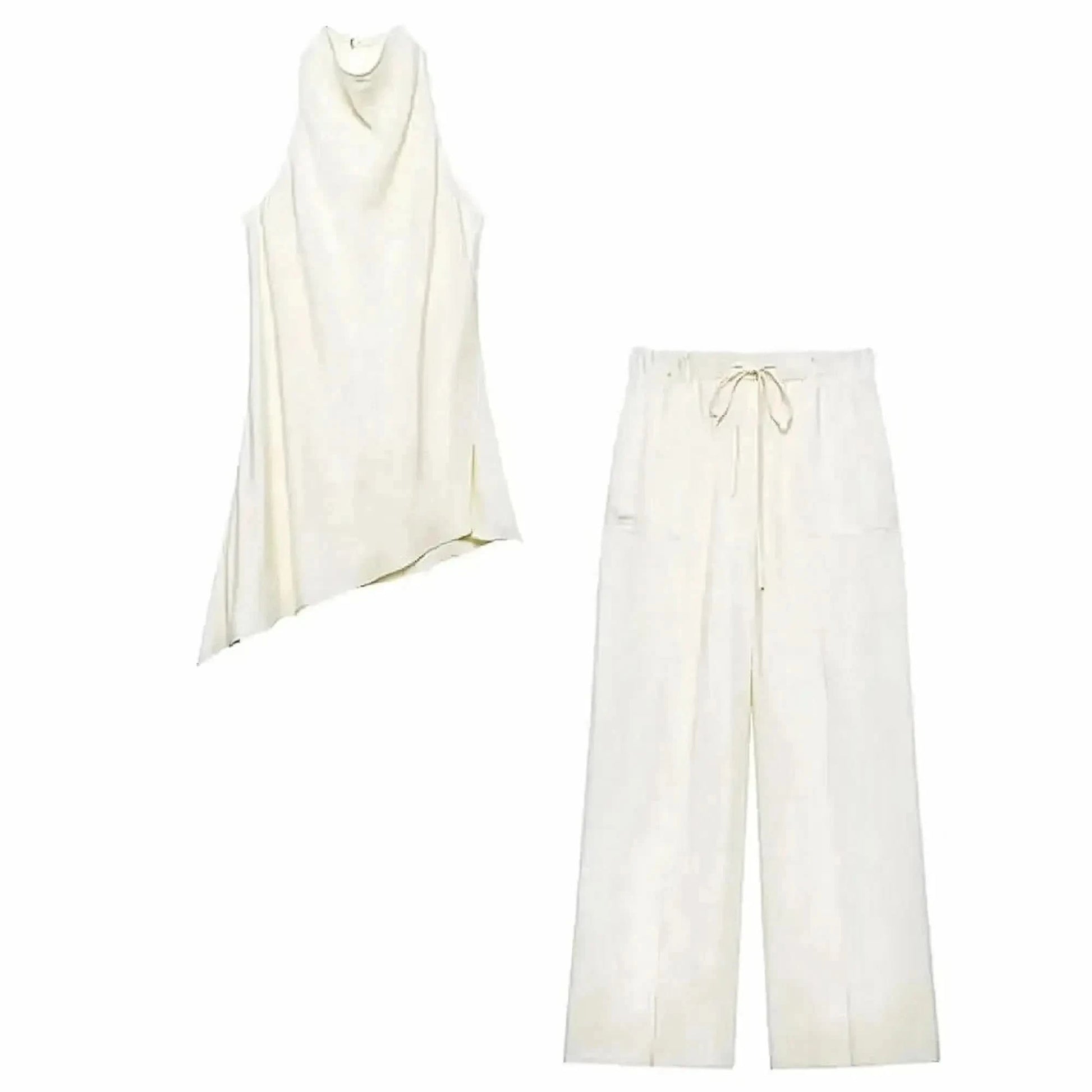 Ensemble Sans Manches Dos Nu + Pantalon - Saylana