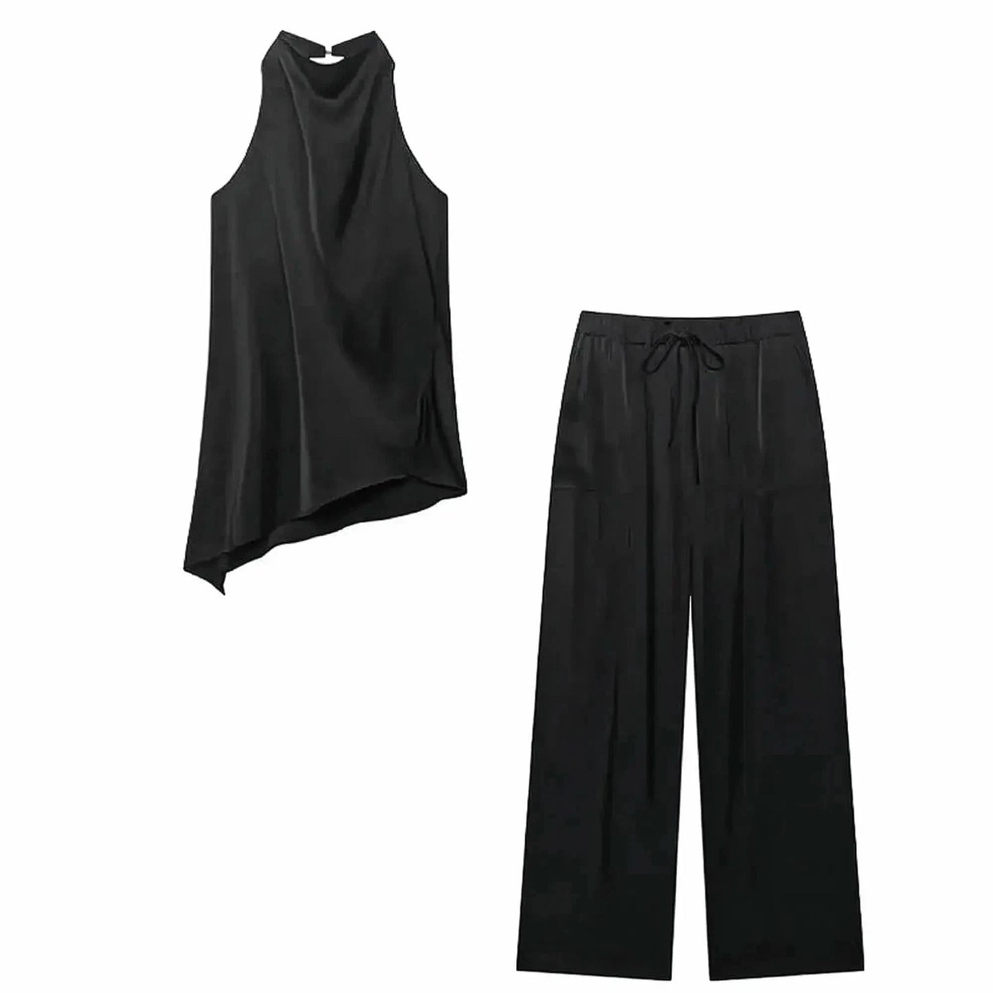 Ensemble Sans Manches Dos Nu + Pantalon - Saylana